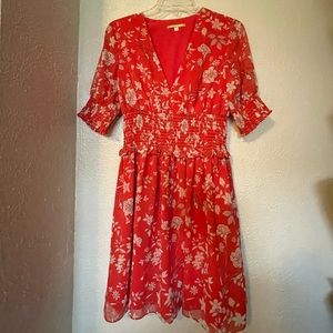 Gianni Bini Floral V~Neck Dress